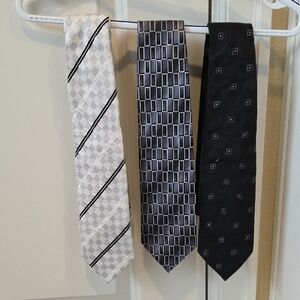 Classic Men's Necktie Collection - Black, Gray, Silver